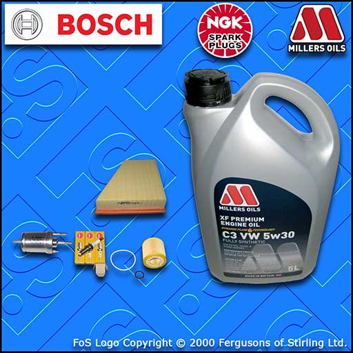 SERVICE KIT VW POLO 9N 1.2 6V PETROL BBM OIL AIR FUEL FILTER PLUGS+OIL 2007 ONLY