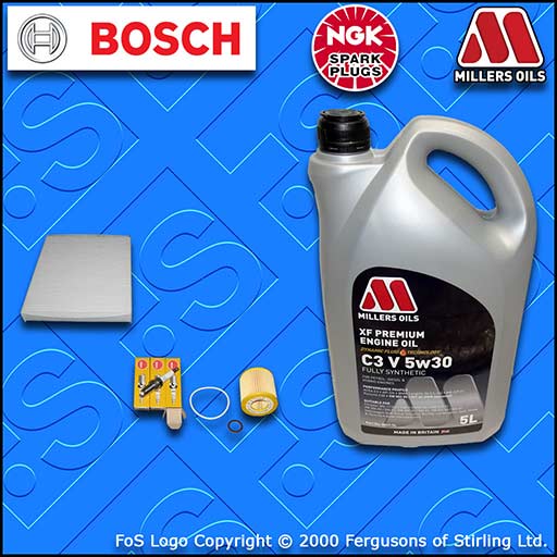 SERVICE KIT SKODA FABIA (5J) 1.2 BBM BZG OIL CABIN FILTER PLUGS +OIL (2006-2007)