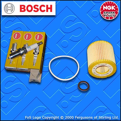 SERVICE KIT for VW FOX 1.2 BMD CHFA CHFB OIL FILTER SPARK PLUGS (2007-2011)