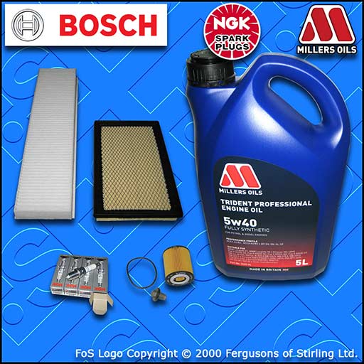 SERVICE KIT for MINI COOPER S 1.6 R52 R53 OIL AIR CABIN FILTER PLUGS+OIL (02-07)