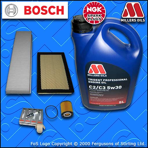 SERVICE KIT for MINI COOPER S 1.6 R52 R53 OIL AIR CABIN FILTER PLUGS+OIL (02-07)