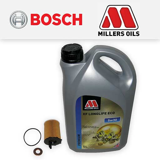 Volvo XC90 2.4 D5 Service Kit (2002-2012) - Bosch Oil Filter, 7L 5W30 Oil, Air Filter