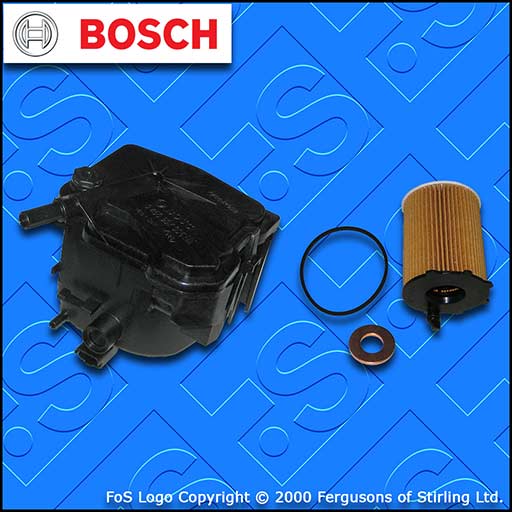 SERVICE KIT for PEUGEOT 407 1.6 HDI BOSCH OIL FUEL FILTERS (2004-2010)