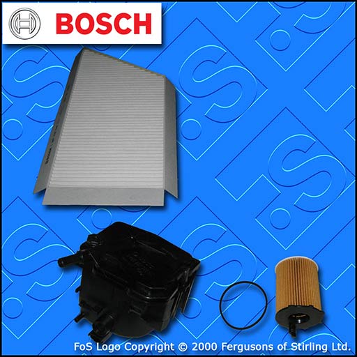 SERVICE KIT for PEUGEOT 206 1.6 HDI CC SW OIL FUEL CABIN FILTERS (04-07)