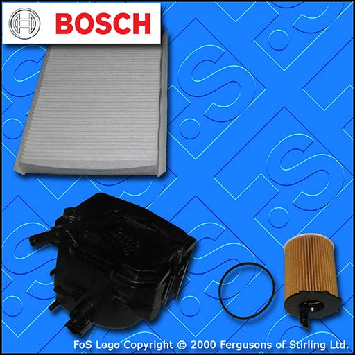 SERVICE KIT for PEUGEOT 308 1.6 HDI CC SW OIL FUEL CABIN FILTERS (2007-2010)
