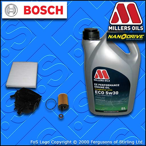 SERVICE KIT for FORD FOCUS C-MAX 1.6 TDCI OIL FUEL CABIN FILTER +OIL (2003-2005)