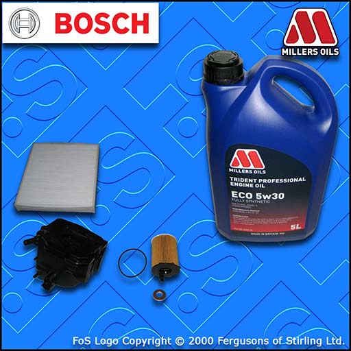 SERVICE KIT for FORD FOCUS C-MAX 1.6 TDCI OIL FUEL CABIN FILTER +OIL (2003-2005)