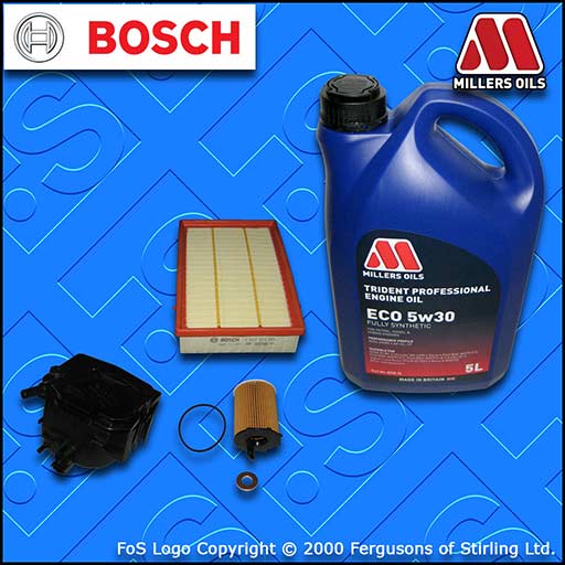 SERVICE KIT for FORD FOCUS C-MAX 1.6 TDCI OIL AIR FUEL FILTERS +OIL (2003-2005)