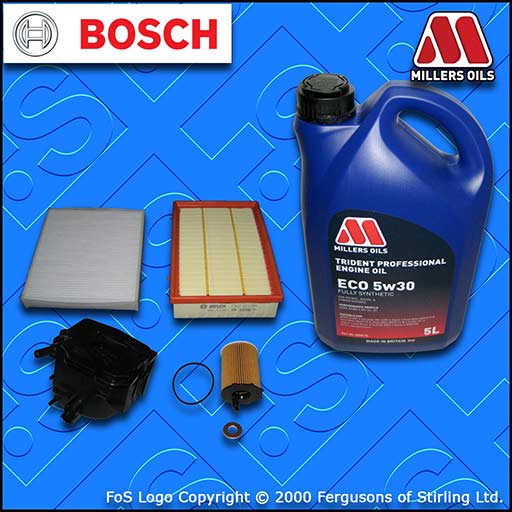 SERVICE KIT FORD FOCUS C-MAX 1.6 TDCI OIL AIR FUEL CABIN FILTER +OIL (2003-2005)