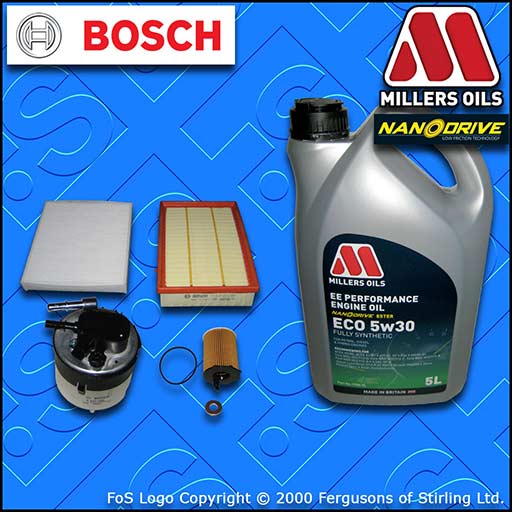 SERVICE KIT for FORD FOCUS MK2 1.6 TDCI OIL AIR FUEL CABIN FILTER +OIL 2005-2007