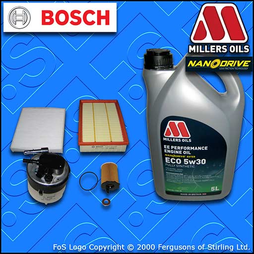 SERVICE KIT FORD FOCUS C-MAX 1.6 TDCI OIL AIR FUEL CABIN FILTER +OIL (2005-2007)