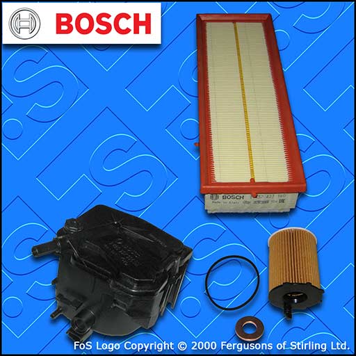 SERVICE KIT for PEUGEOT PARTNER 1.6 HDI BOSCH OIL AIR FUEL FILTERS (2005-2014)
