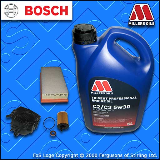 SERVICE KIT for PEUGEOT 407 1.6 HDI OIL AIR FUEL FILTERS +OIL (2004-2010)