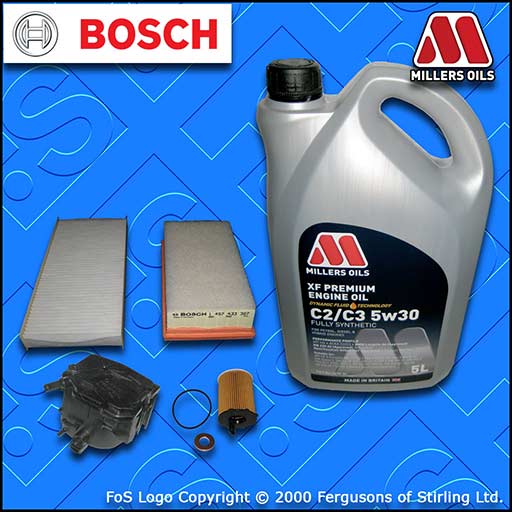 SERVICE KIT for CITROEN DISPATCH 1.6 HDI 16V OIL AIR FUEL CABIN FILTER+OIL 07-16