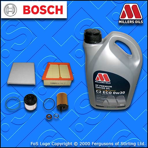 SERVICE KIT for FORD B-MAX 1.5 TDCI OIL AIR FUEL CABIN FILTERS +OIL (2015-2019)