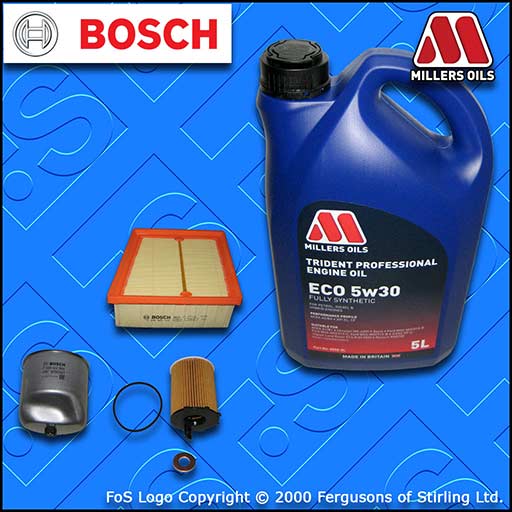 SERVICE KIT for FORD B-MAX 1.6 TDCI OIL AIR FUEL FILTERS +OIL (2012-2015)