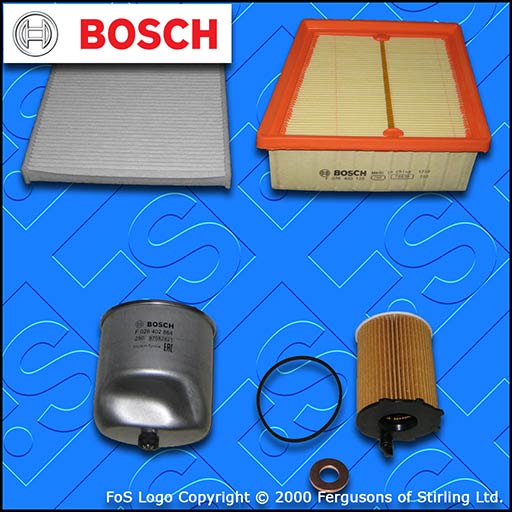 SERVICE KIT for FORD B-MAX 1.6 TDCI BOSCH OIL AIR FUEL CABIN FILTERS (2012-2015)
