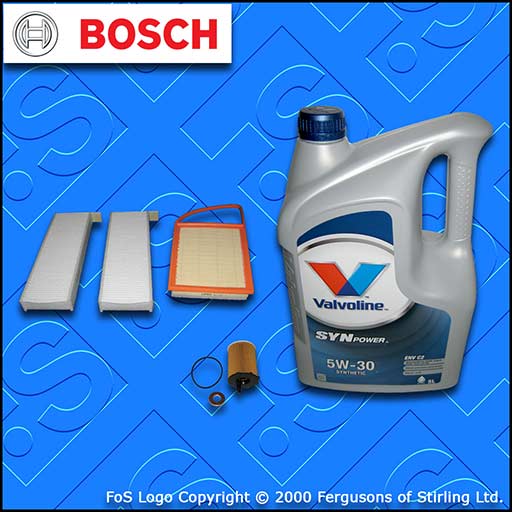 SERVICE KIT for PEUGEOT 3008 1.6 HDI DV6C OIL AIR CABIN FILTERS +OIL (2010-2016)