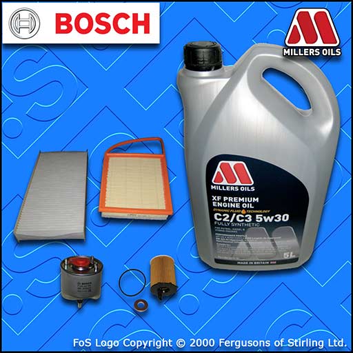 SERVICE KIT for CITROEN DISPATCH 1.6 HDI 8V OIL AIR FUEL CABIN FILTER +OIL 10-16