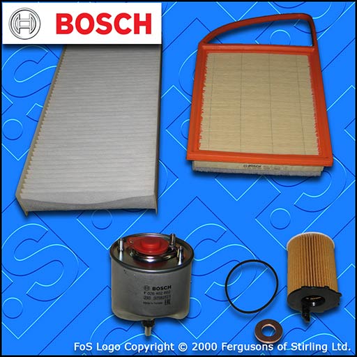 SERVICE KIT for TOYOTA PROACE 1.6 D BOSCH OIL AIR FUEL CABIN FILTERS (2013-2016)