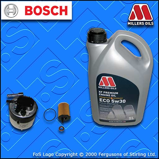 SERVICE KIT for FORD FOCUS MK2 1.6 TDCI OIL FUEL FILTERS +5L ECO OIL (2005-2012)