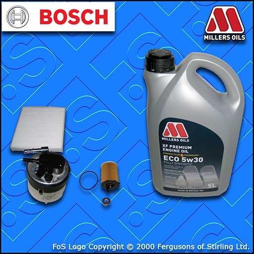SERVICE KIT for FORD FOCUS C-MAX 1.6 TDCI OIL FUEL CABIN FILTER +OIL (2005-2007)
