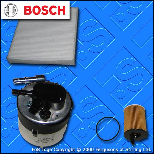 SERVICE KIT for FORD C-MAX 1.6 TDCI BOSCH OIL FUEL CABIN FILTERS (2007-2010)