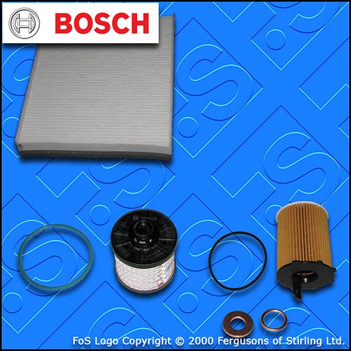SERVICE KIT for FORD FOCUS MK3 1.5 TDCI BOSCH OIL FUEL CABIN FILTERS (2014-2018)