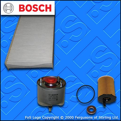 SERVICE KIT for TOYOTA PROACE 1.6 D BOSCH OIL FUEL CABIN FILTERS (2013-2016)