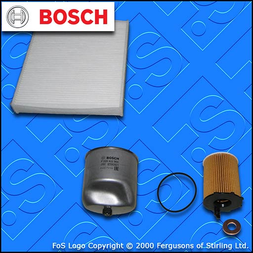 SERVICE KIT for VOLVO C30 1.6 D2 BOSCH OIL FUEL CABIN FILTERS (2010-2012)