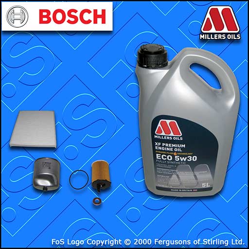 SERVICE KIT for FORD B-MAX 1.6 TDCI OIL FUEL CABIN FILTERS +ECO OIL (2012-2015)