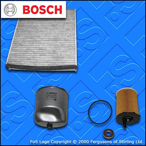 SERVICE KIT for FORD FOCUS MK3 1.6 TDCI BOSCH OIL FUEL CABIN FILTERS (2010-2017)