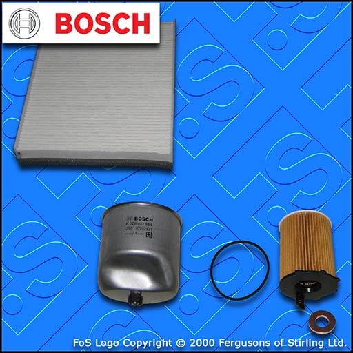 SERVICE KIT for FORD C-MAX 1.6 TDCI BOSCH OIL FUEL CABIN FILTERS (2010-2018)