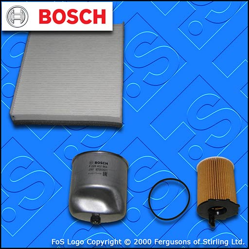 SERVICE KIT for FORD FOCUS MK3 1.6 TDCI BOSCH OIL FUEL CABIN FILTERS (2010-2017)