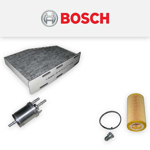Bosch Full Service Kit For Audi TT 2.0 TDI (2008 Onwards) – Oil, Air, Fuel, Cabin Filters