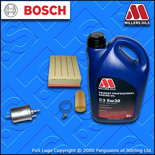 SERVICE KIT AUDI A4 (B7) 2.0 16V TFSI OIL AIR FUEL FILTERS +5w30 OIL (2004-2008)