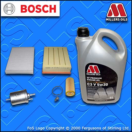 SERVICE KIT AUDI A4 (B7) 2.0 16V TFSI OIL AIR FUEL CABIN FILTER +OIL (2004-2008)