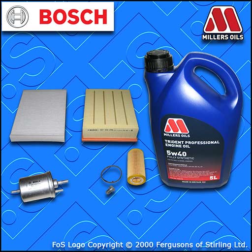 SERVICE KIT AUDI A4 (B7) 2.0 16V TFSI OIL AIR FUEL CABIN FILTER +OIL (2004-2008)