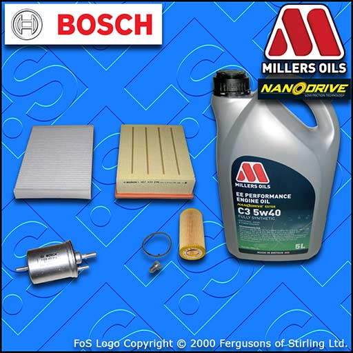 SERVICE KIT AUDI A4 (B7) 2.0 16V TFSI OIL AIR FUEL CABIN FILTER +OIL (2004-2008)