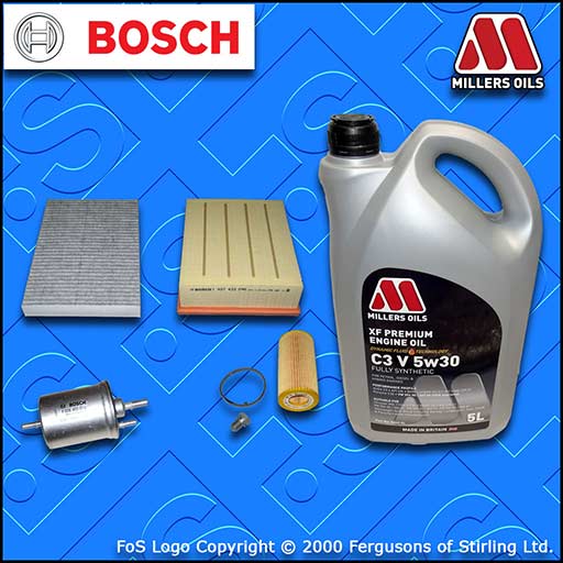 SERVICE KIT AUDI A4 (B7) 2.0 16V TFSI OIL AIR FUEL CABIN FILTER +OIL (2004-2008)