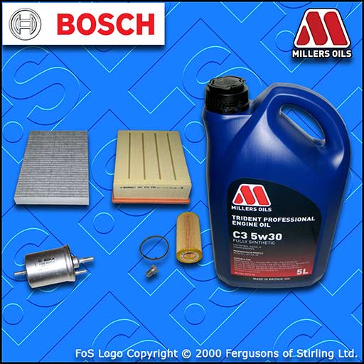 SERVICE KIT AUDI A4 (B7) 2.0 16V TFSI OIL AIR FUEL CABIN FILTER +OIL (2004-2008)