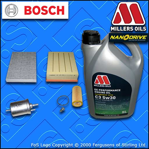 SERVICE KIT AUDI A4 (B7) 2.0 16V TFSI OIL AIR FUEL CABIN FILTER +OIL (2004-2008)