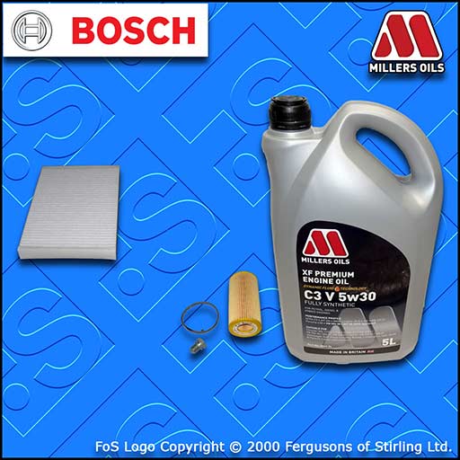 SERVICE KIT for AUDI A4 (B7) 2.0 16V TFSI OIL CABIN FILTER +5w30 OIL (2004-2008)