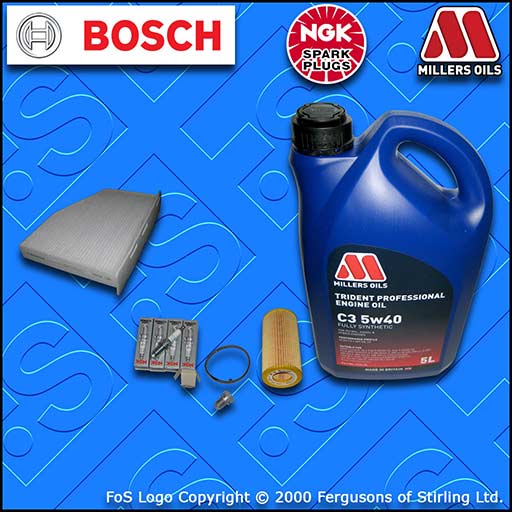 SERVICE KIT for VW GOLF MK5 (1K) 2.0 FSI OIL CABIN FILTER PLUGS +OIL (2004-2009)