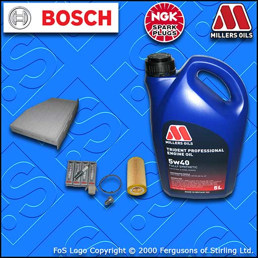 SERVICE KIT for VW GOLF MK5 (1K) 2.0 FSI OIL CABIN FILTER PLUGS +OIL (2004-2009)