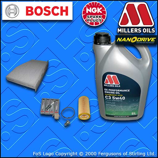 SERVICE KIT for VW GOLF MK5 (1K) 2.0 FSI OIL CABIN FILTER PLUGS +OIL (2004-2009)