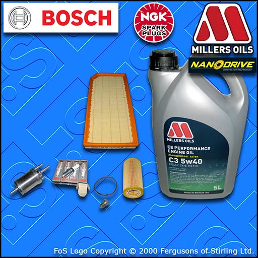 SERVICE KIT for AUDI S3 (8P) 2.0 TFSI OIL AIR FUEL FILTER PLUGS +OIL (2006-2013)