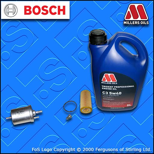 SERVICE KIT AUDI A4 (B7) 2.0 16V TFSI OIL FUEL FILTER +5w40 LL OIL (2004-2008)