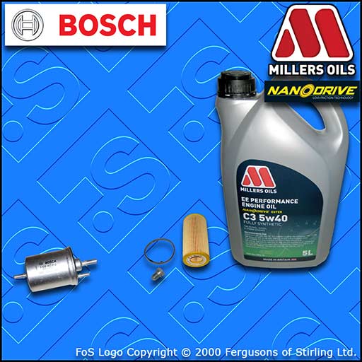 SERVICE KIT AUDI A4 (B7) 2.0 16V TFSI OIL FUEL FILTER +5w40 EE OIL (2004-2008)