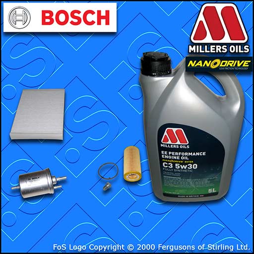 SERVICE KIT AUDI A4 (B7) 2.0 16V TFSI OIL FUEL CABIN FILTER+5w30 OIL (2004-2008)